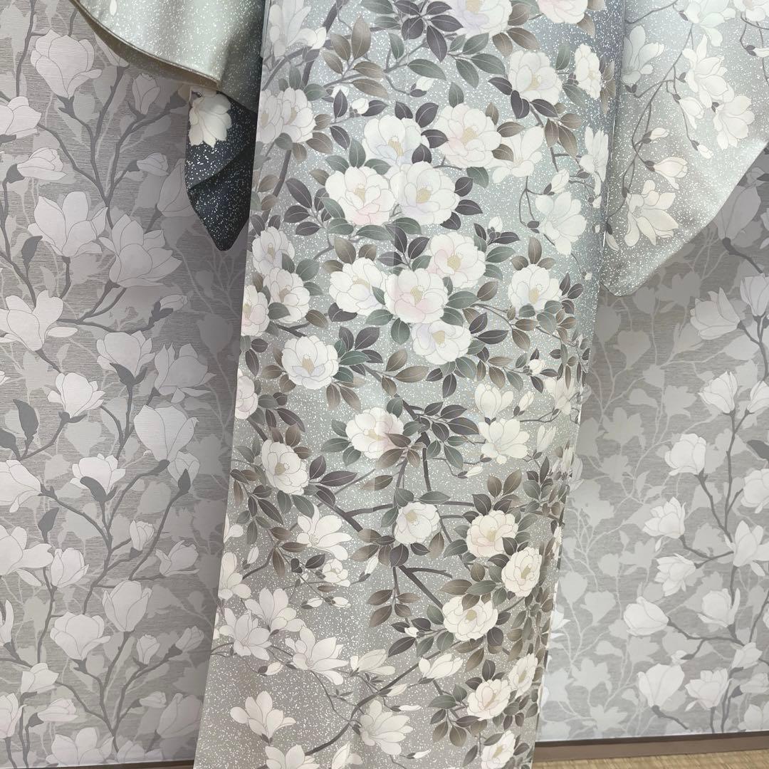 正絹 訪問着 椿桜木蓮 伊と幸 長襦袢おまけ