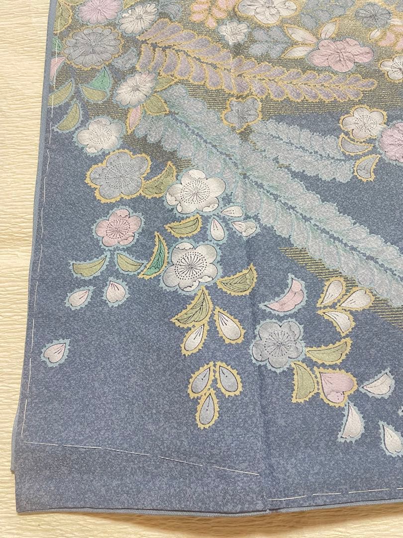 訪問着フルセット　辻ヶ花　金彩　丹後ちりめん　正絹　しつけ糸付　貝合わせ　結婚式