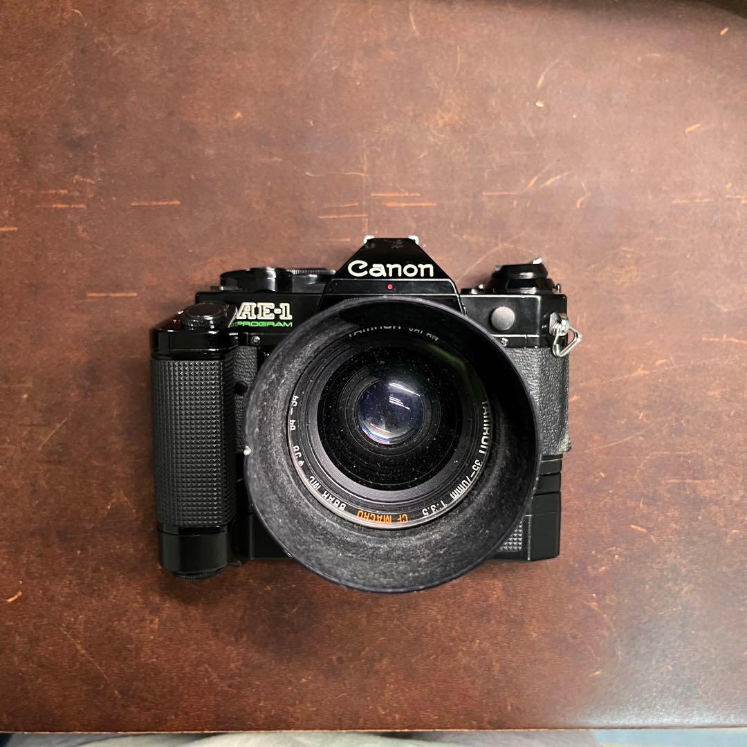 動作確認済 Canon AE-1 PROGRAM ズームレンズ 電池パック付