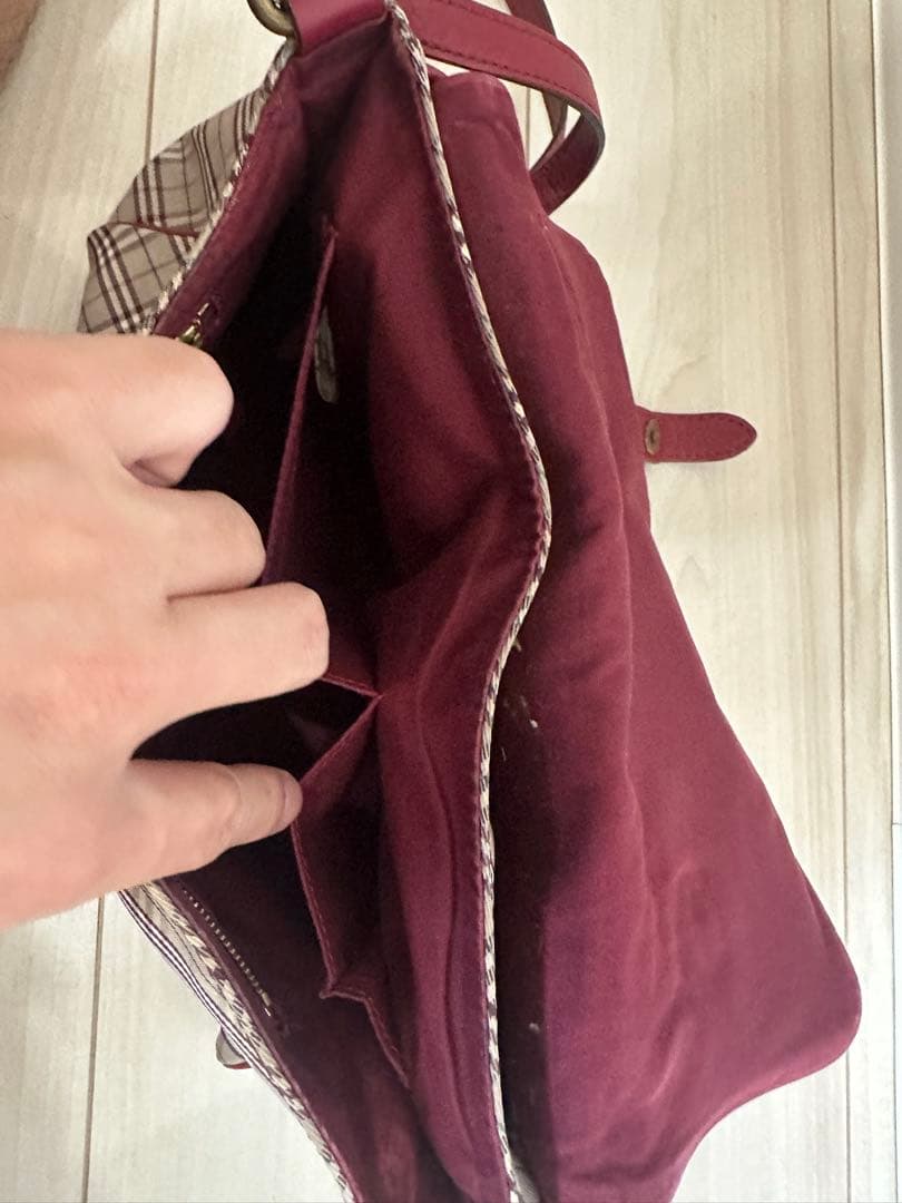 BURBERRY BLUE LABEL ショルダーバッグ 赤チェック