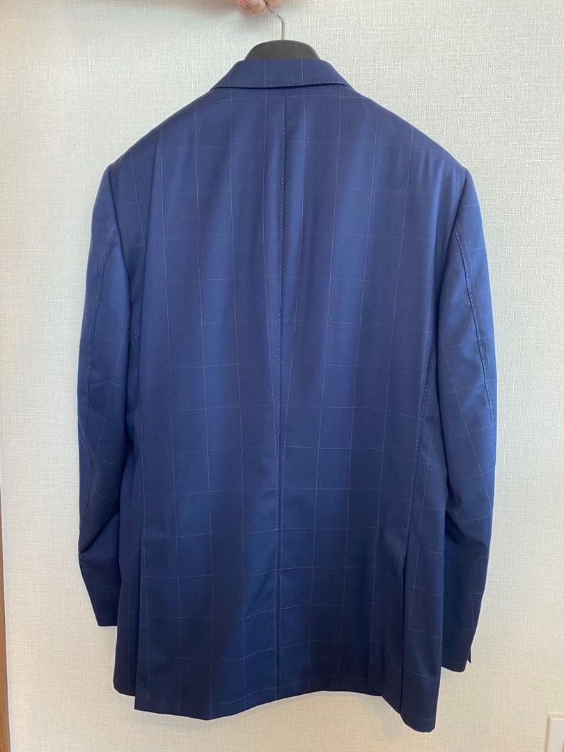 ネイビー スーツ上下 花柄裏地