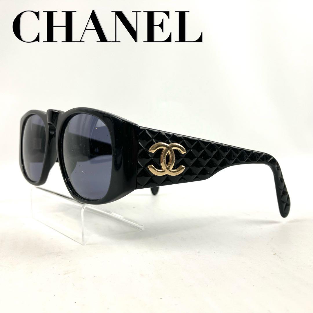 シャネル　サングラス　マトラッセ　ココマーク　セルフレーム　ブラック