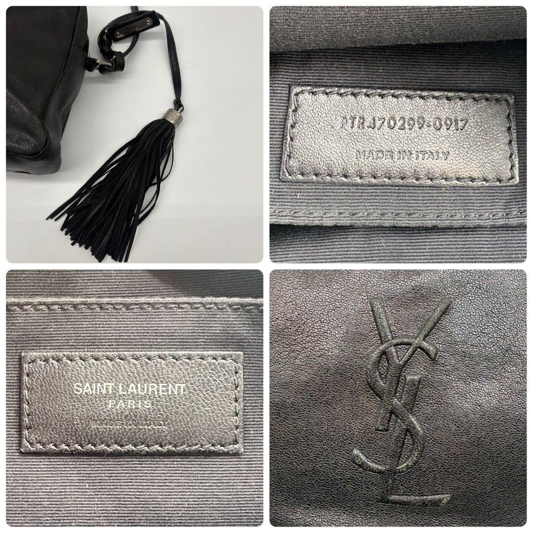 【しゅうまい様】サンローラン パリ ショルダーバッグ ポシェット YSL 黒