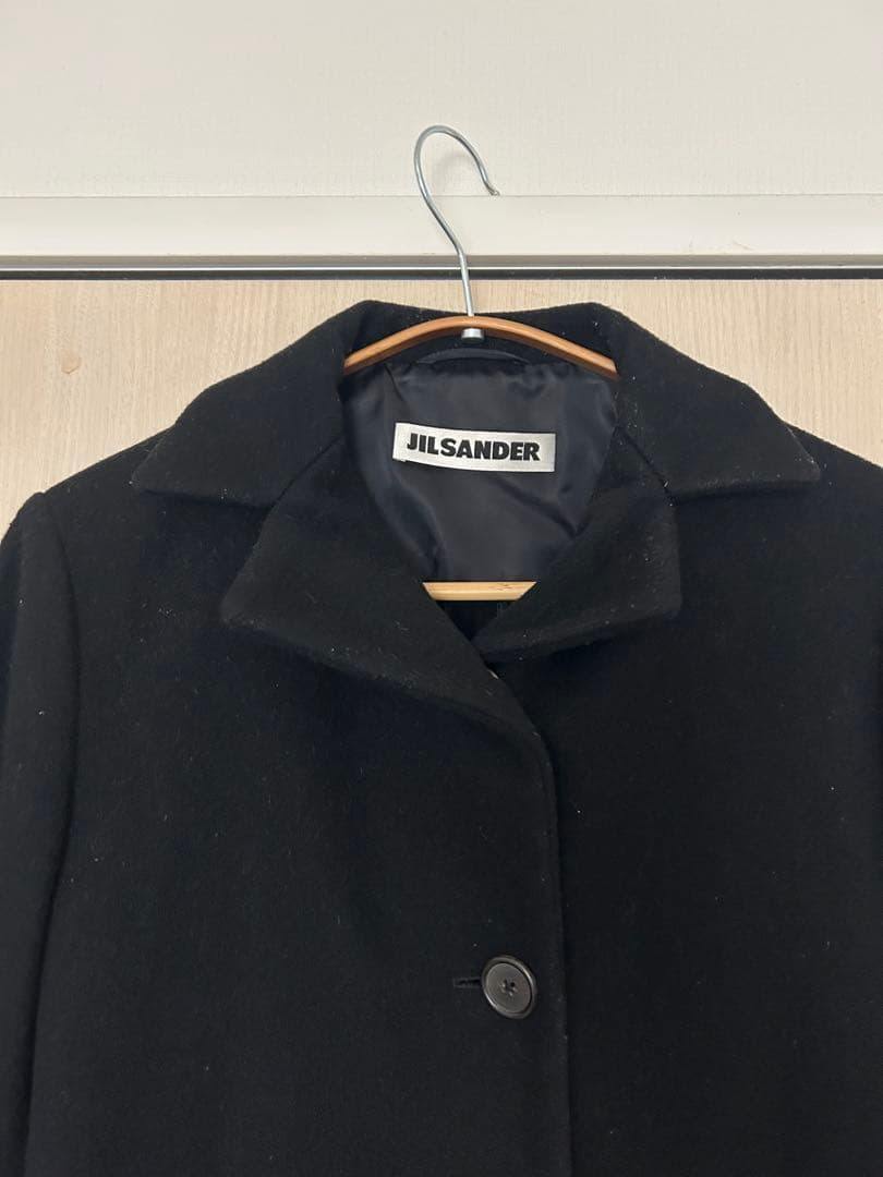 JIL SANDER 黒 ウール ピーコート サイズ34