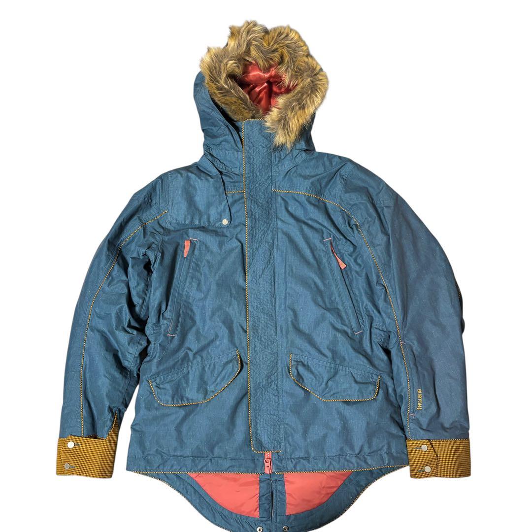 【美品】Burton バートン　スキーウェア　上下セット　ファー付き　M