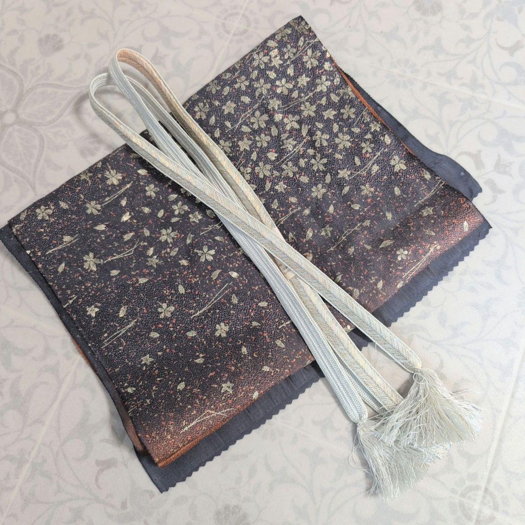 訪問着　フルセット　着物　正絹　総絞り　刺繍　紅葉　流水　水色　F2