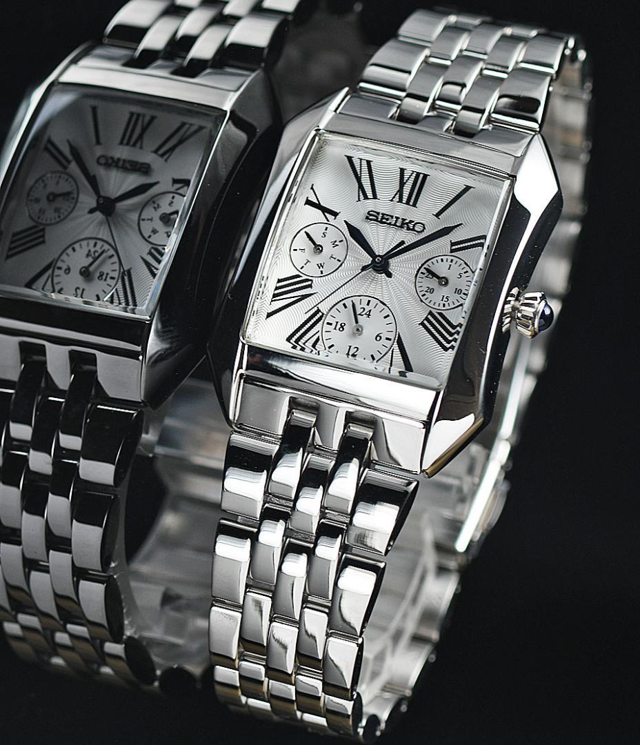 セイコー新品ローマ数字レディース＆ボーイズ入手困難 逆輸入50m防水 腕時計