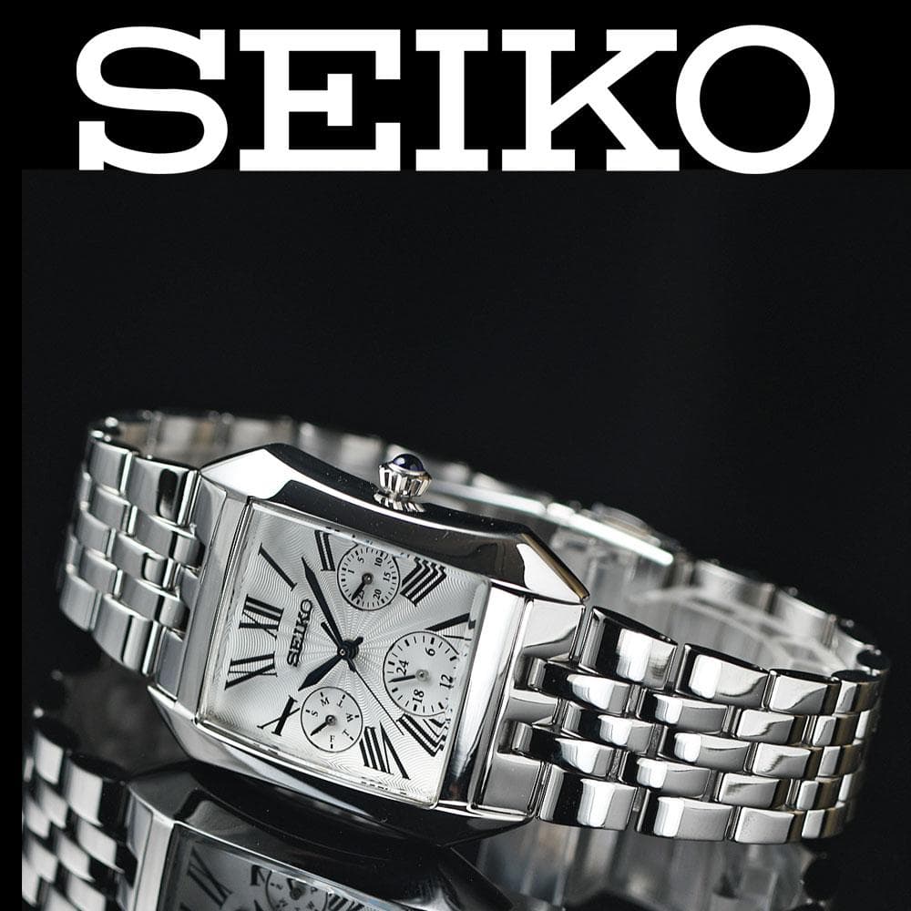 セイコー新品ローマ数字レディース＆ボーイズ入手困難 逆輸入50m防水 腕時計