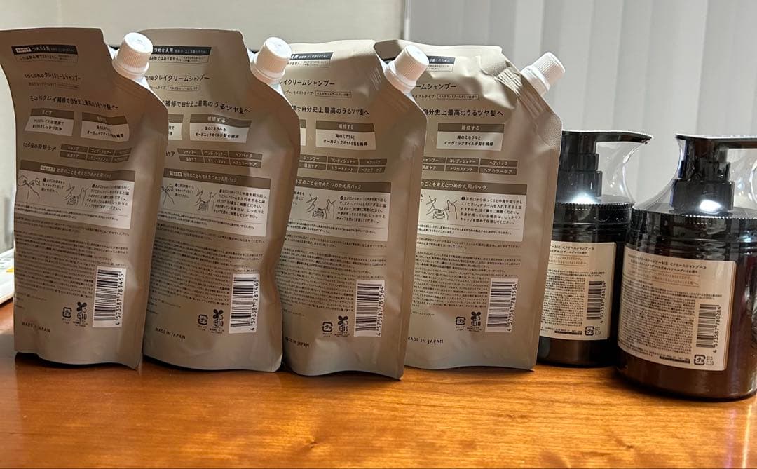 cocone 本体2個クリームシャンプー 400g 詰め替え4個