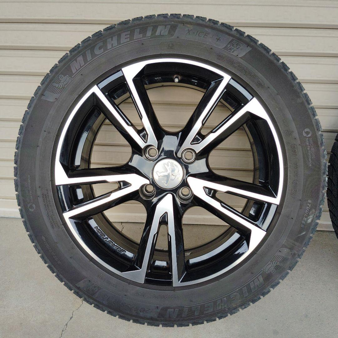 プジョー2008用ホイール＋ミシュランスタッドレス 205/55 R16前２本