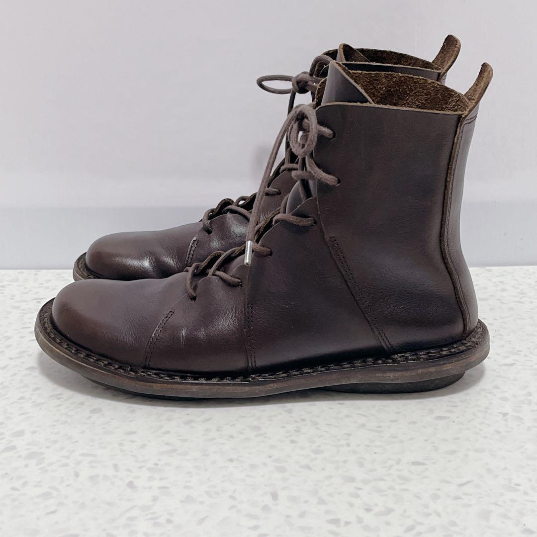 美品◆Trippen NOMAD カウレザー　レースアップ　ショートブーツ　38