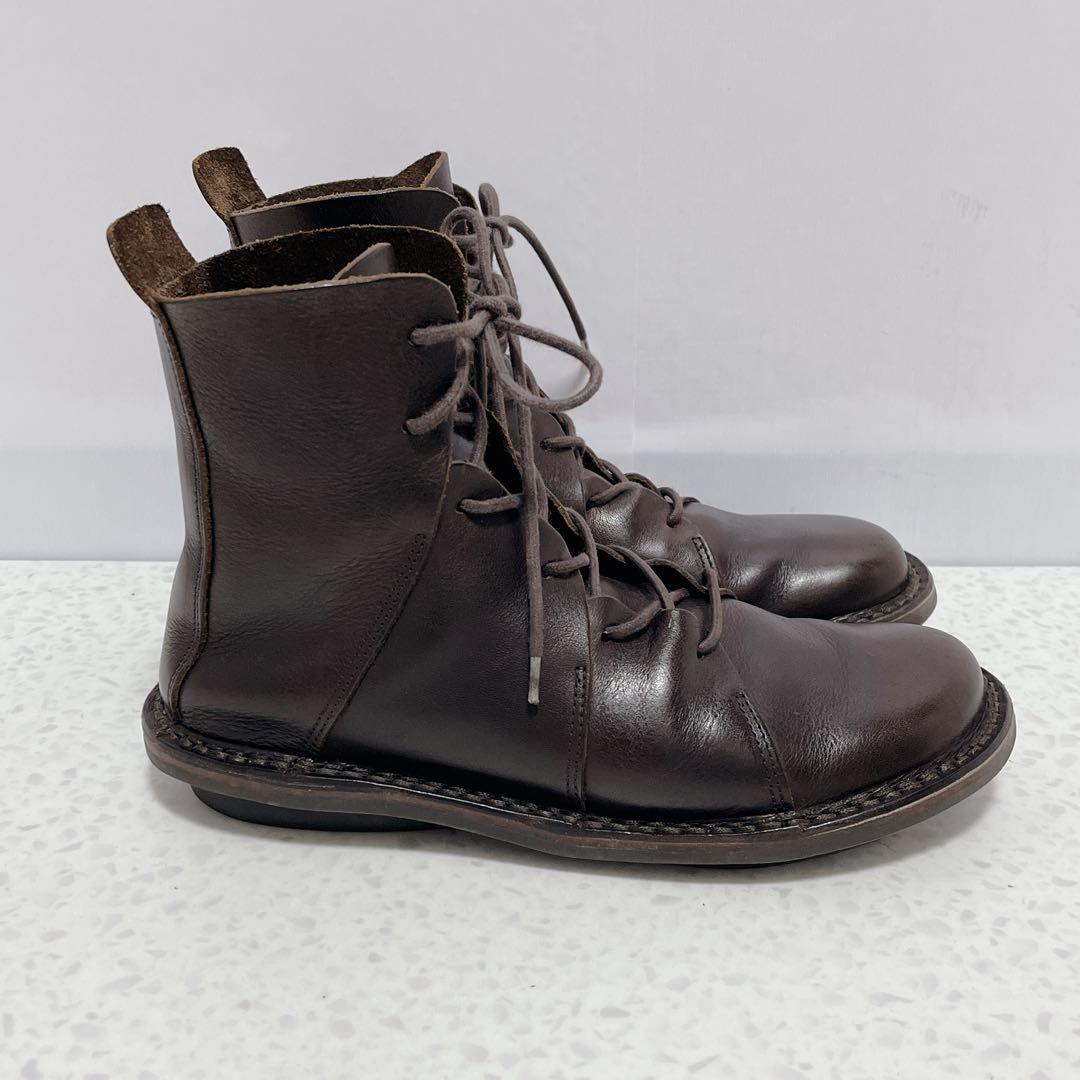 美品◆Trippen NOMAD カウレザー　レースアップ　ショートブーツ　38
