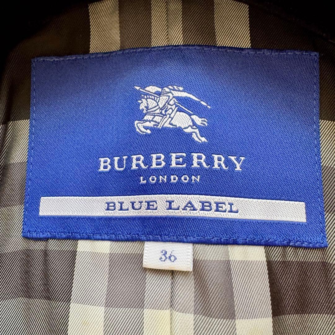 バーバリーブルーレーベル フレア コート Aライン ブラック 36