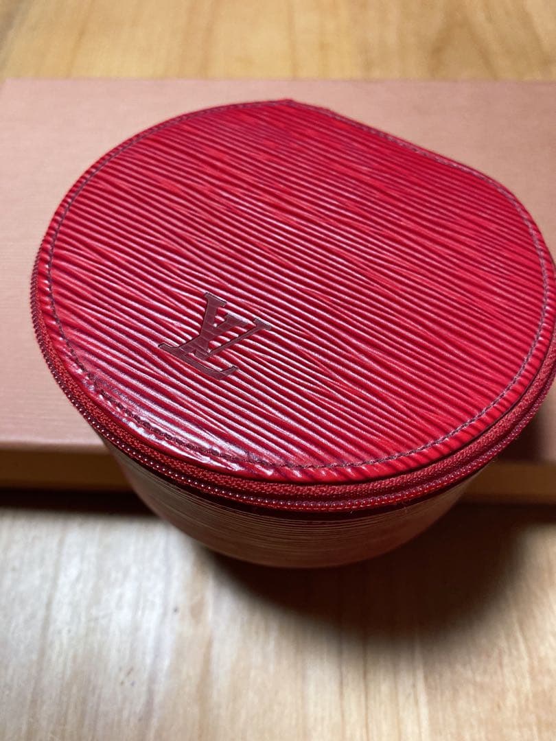 ルイヴィトン LV ジュエリーケース アクセサリーケース ポーチ エピ レッド