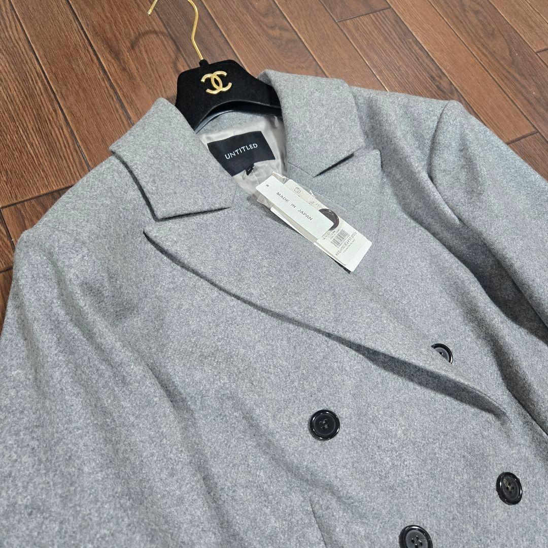 未使用◆アンタイトル 2024aw 大きいサイズ メルトン ピーコート 42