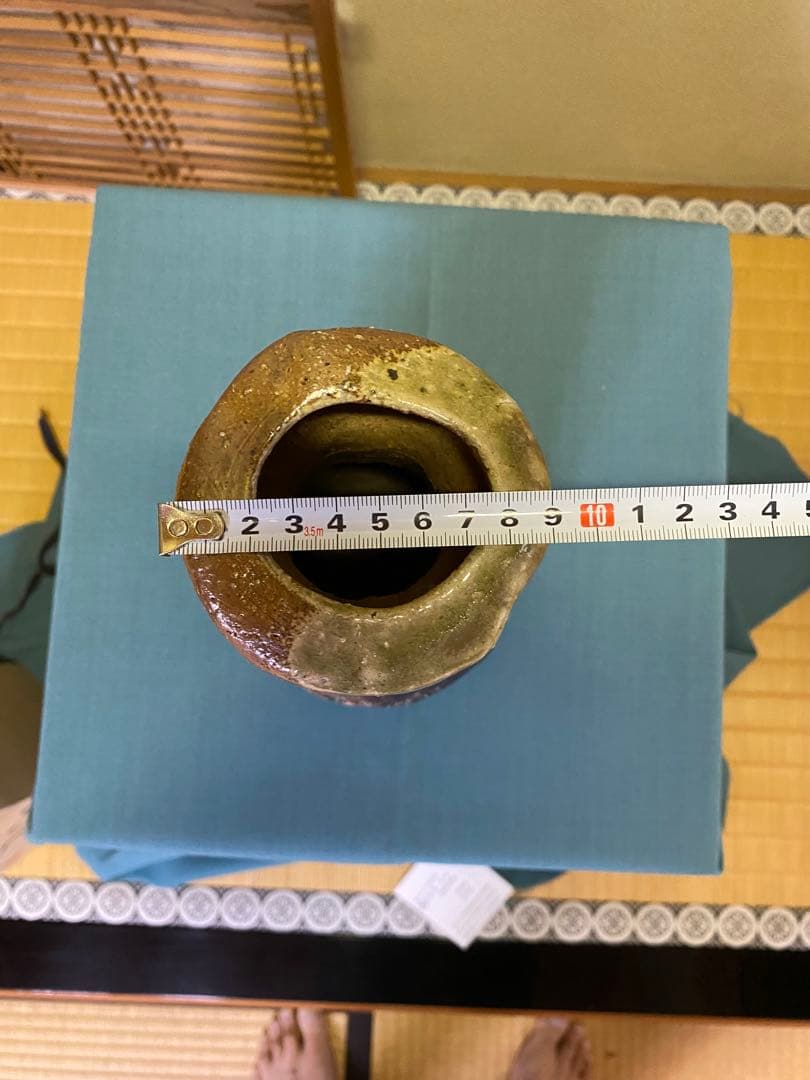 茶道具/花入 信楽窯花入 杉本忠造 共箱 茶道