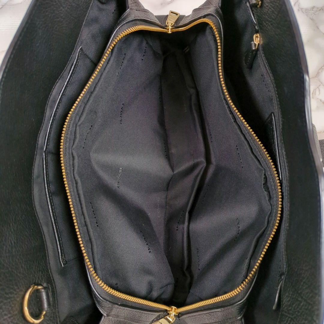 コーチ　マーサー　サッチェル　ペブルドレザー　ハンドバッグ　ターンロック　3室