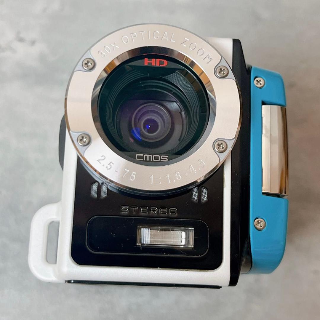 SANYO サンヨー Xacti DMX-WH1E ビデオカメラ ブルー ホワイ