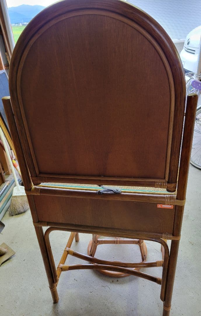 レトロ ラタンドレッサー 鏡台 アンティーク 美品