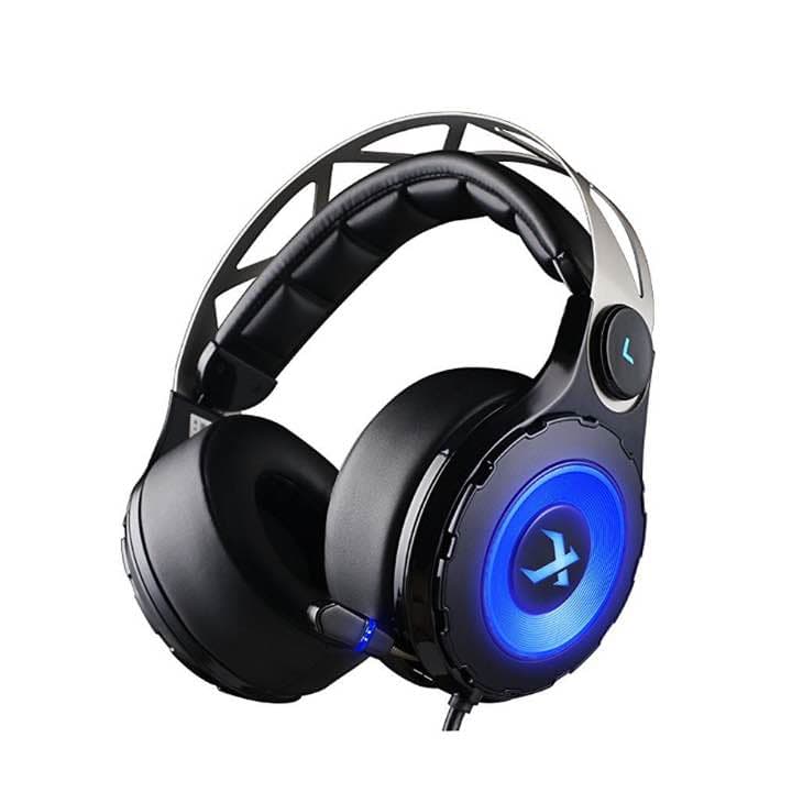 プロ ゲーミングヘッドセット 高音質 360度 調整可能マイク付き