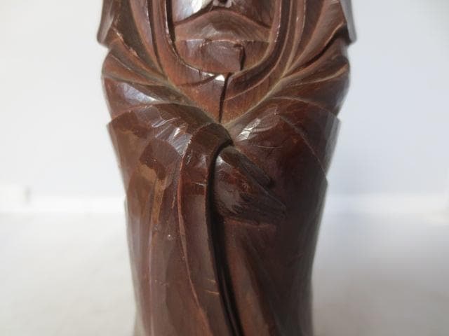 木彫観音立像　木彫仏　木彫　高さ24㎝　　R7/12/3-1