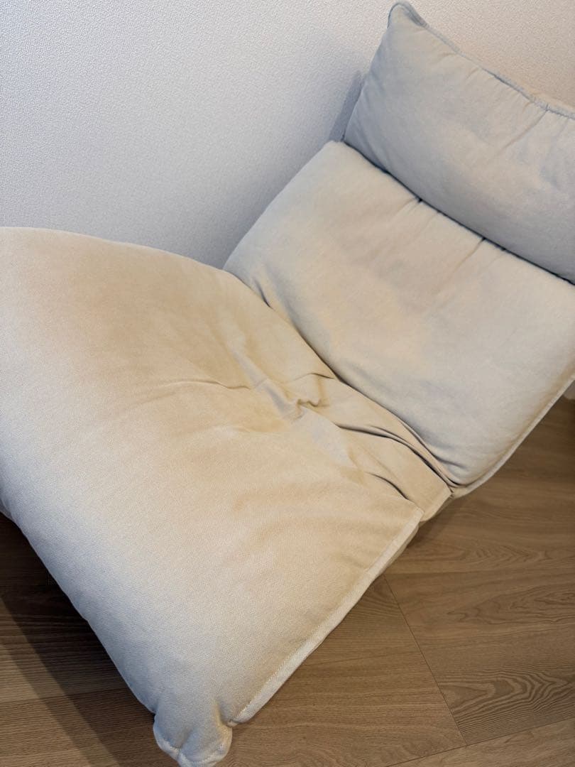 【美品】 無印良品 ハイバックリクライニングソファ 1P オットマン付 イス