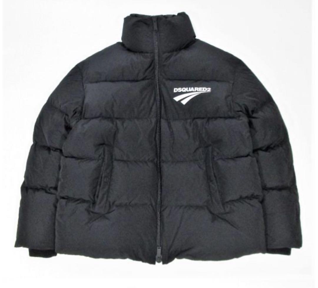 46サイズ　 DSQUARED2 ロゴ　美品　ダウンジャケット　黒　破格