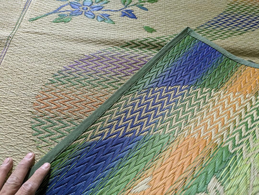 い草ラグ　花ござ　10帖　約435×352cm　夏用　和室用