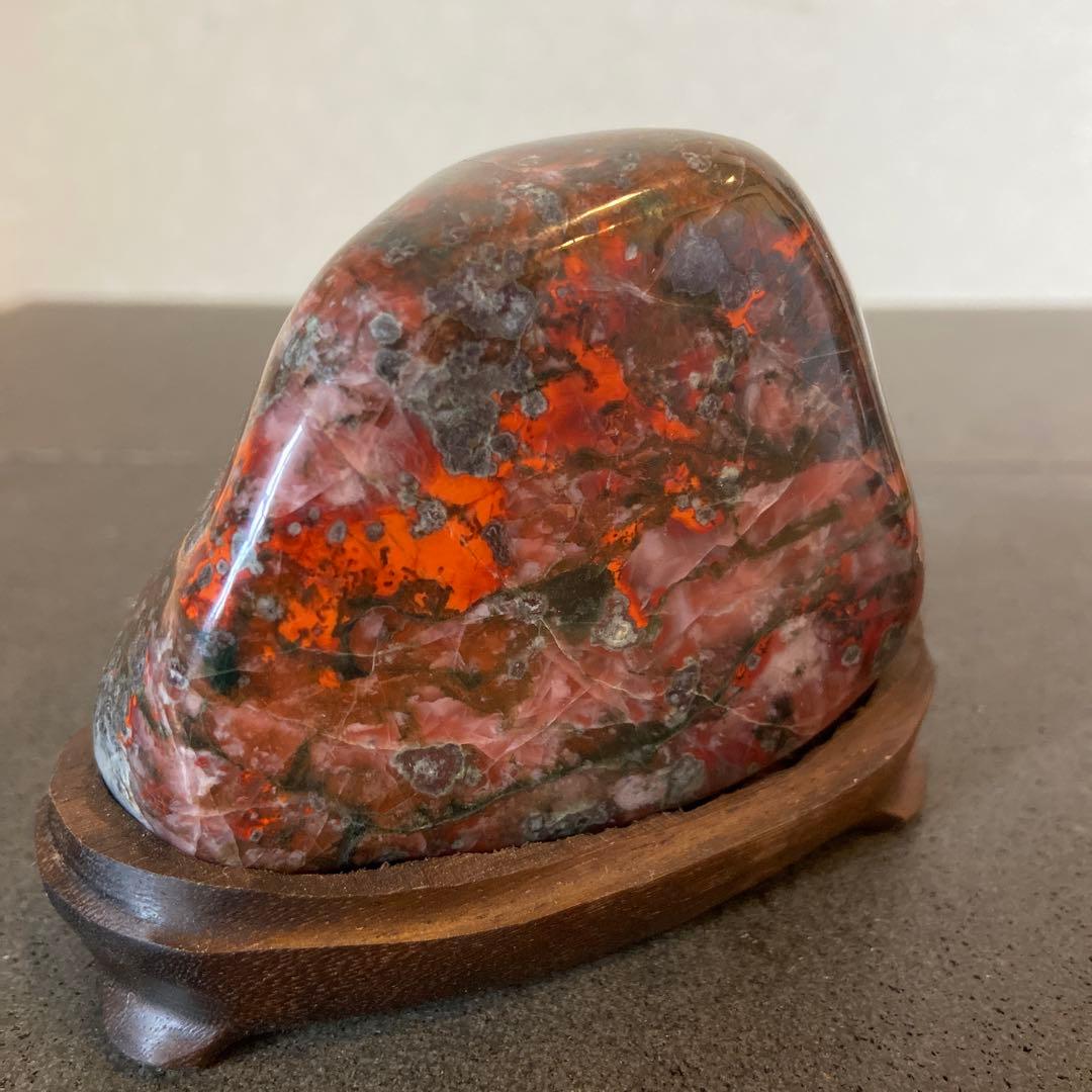 根尾谷の美石　メノウ孔雀　★鑑賞石　菊花石　孔雀石