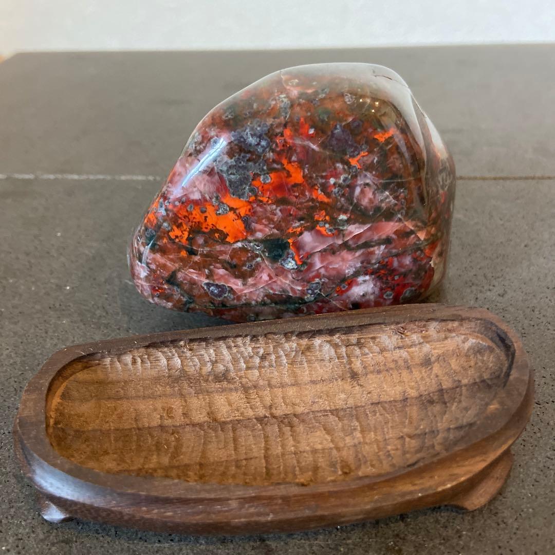 根尾谷の美石　メノウ孔雀　★鑑賞石　菊花石　孔雀石