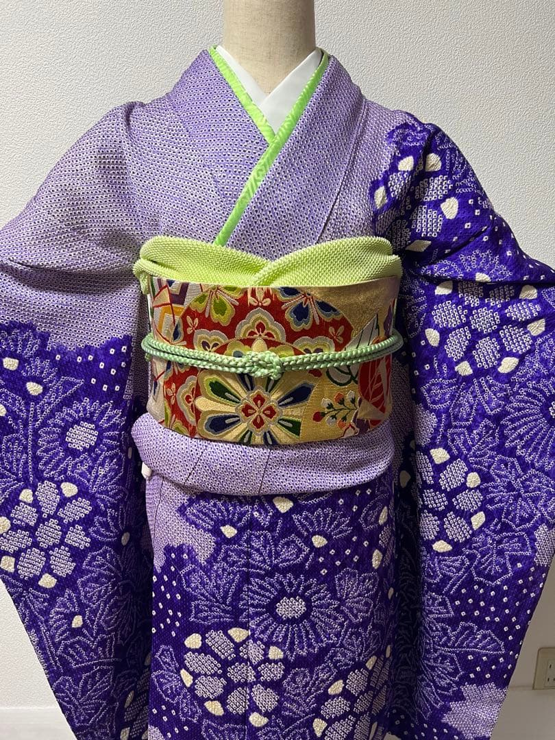 正絹総絞り振袖長襦袢セット