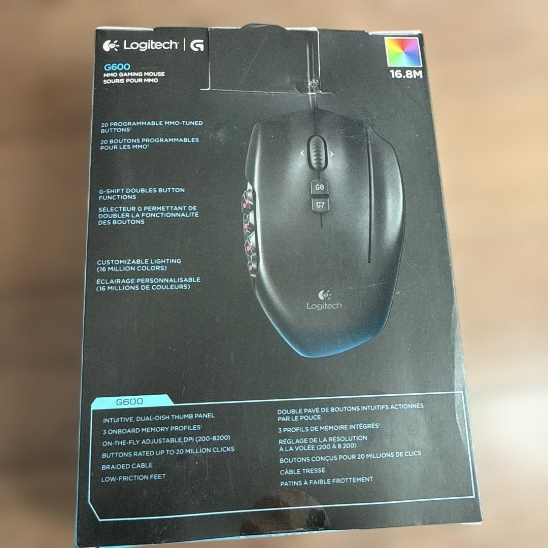 【廃盤品】logitech G600 MMOゲーミングマウス