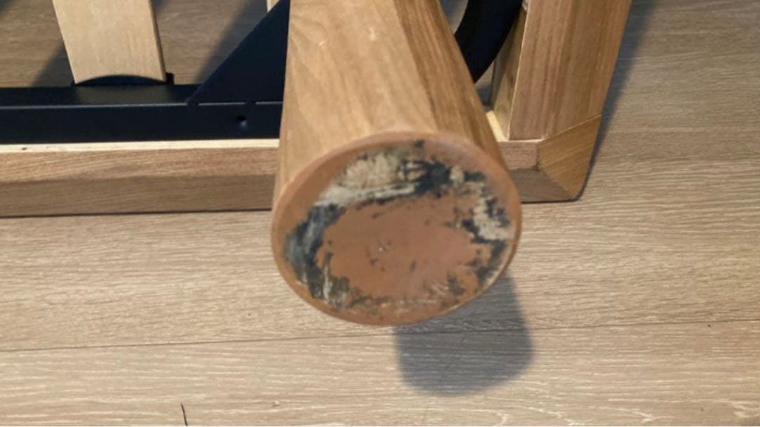 【しろくま。】無印良品　木製ベットフレームセミダブル（脚付き）