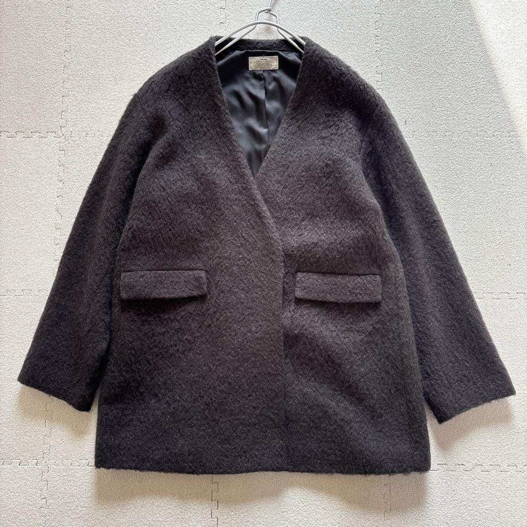 24AW relume ウールモヘヤミックスノーカラージャケット　ブラック
