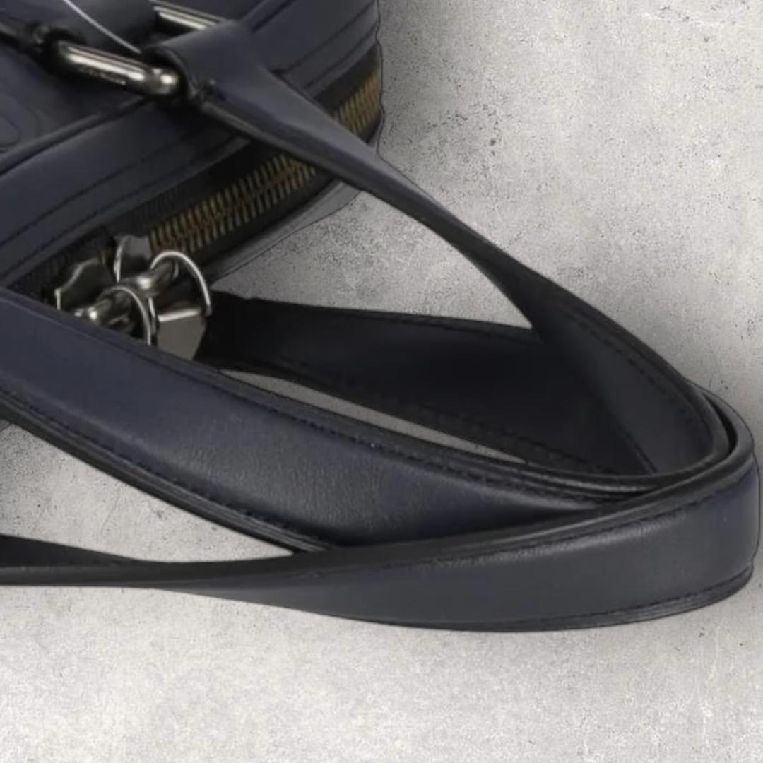 新品未使用 コーチ 2WAY バッグ ビジネスバッグ ブリーフケース ネイビー