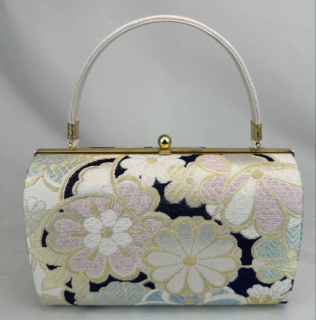 正絹帯地　振袖厚底草履バックセット　 減りずらい赤クレープ底使用