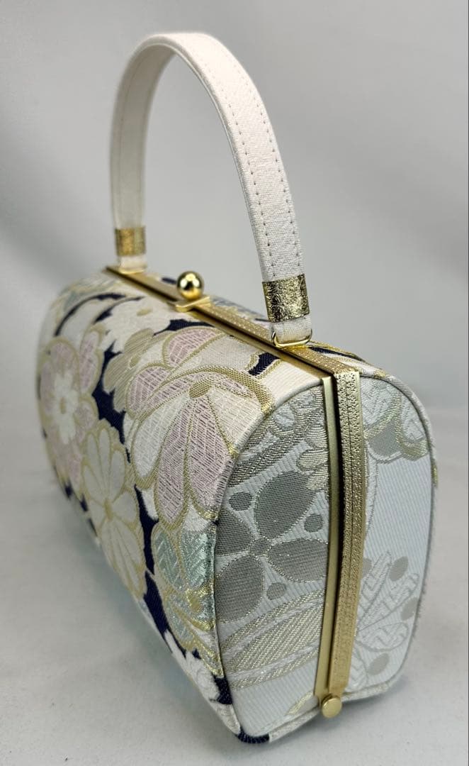 正絹帯地　振袖厚底草履バックセット　 減りずらい赤クレープ底使用