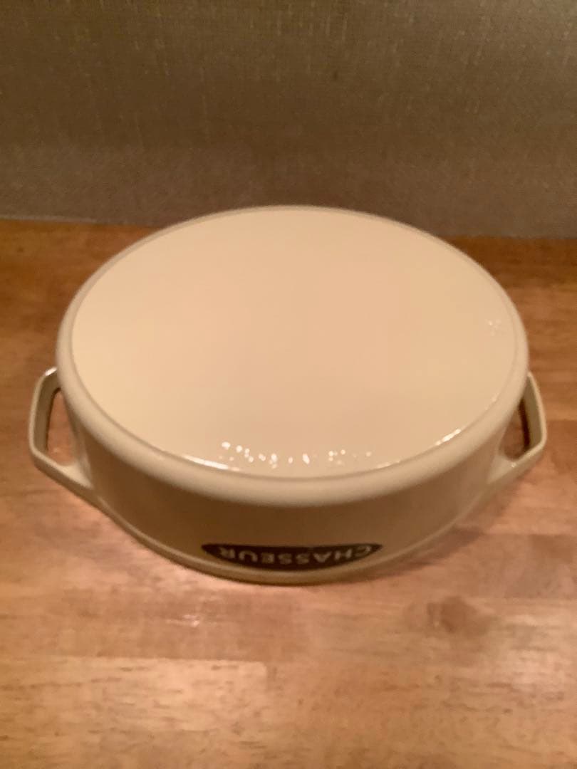 シャスール ココットオーバル　25cm クリーム色