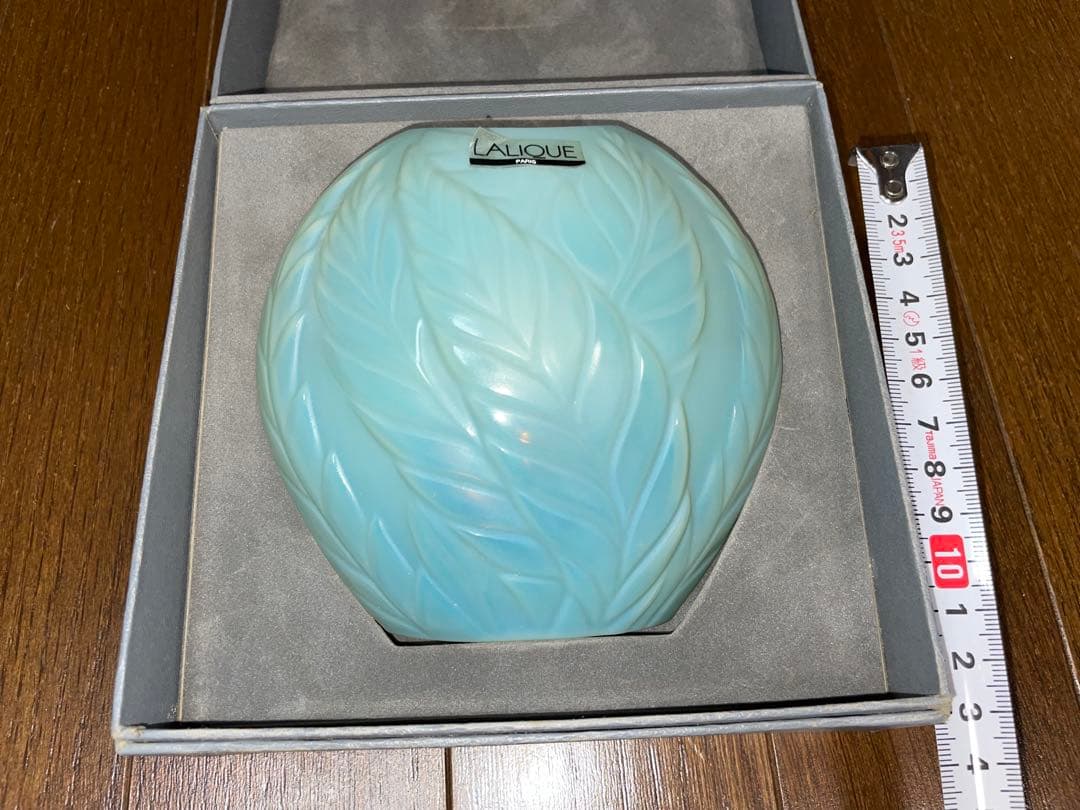 LALIQUE フランス　青緑色 花瓶