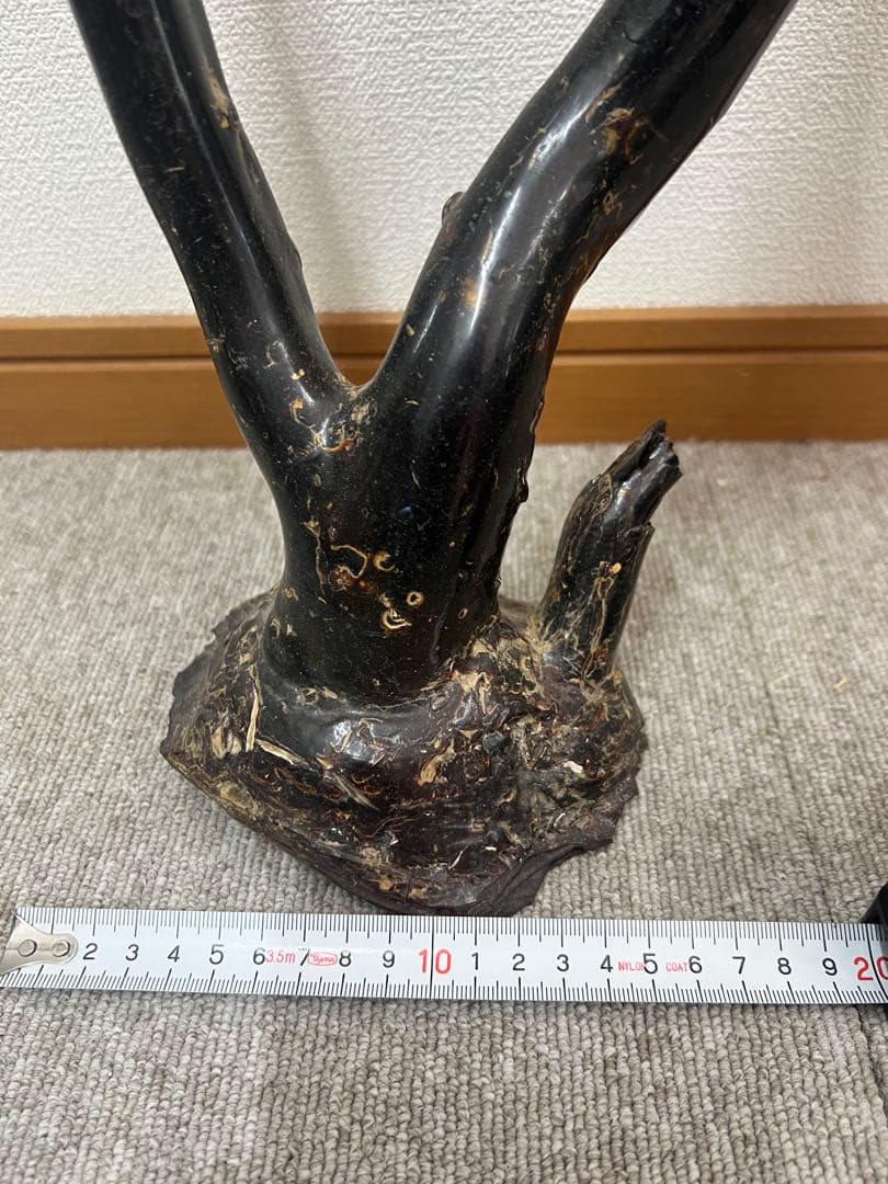 極上 大振海松 置物 深海松 黒珊瑚　重さ：1448g