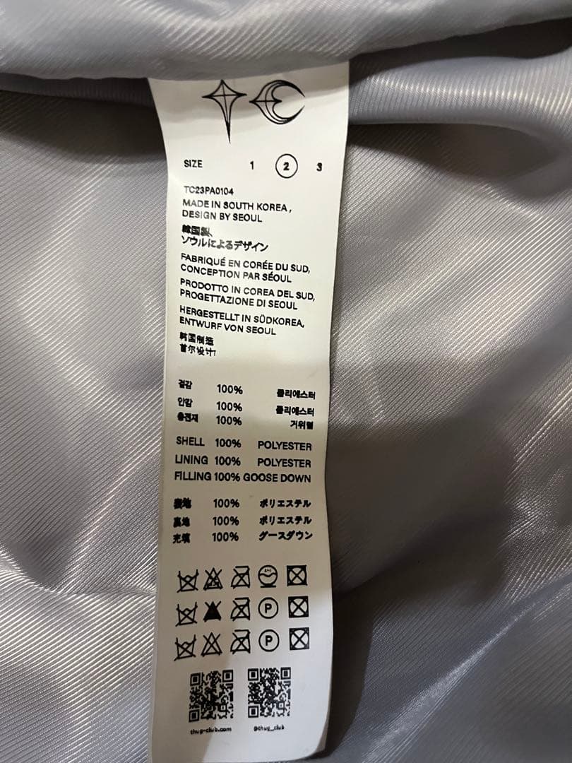 thug club cave  down jacket ダウンサイズ2