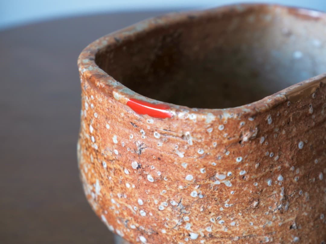 信楽焼　鉢物　水差し　水指　茶道具　古民藝　修繕あり　箱付　古道具　Q2219