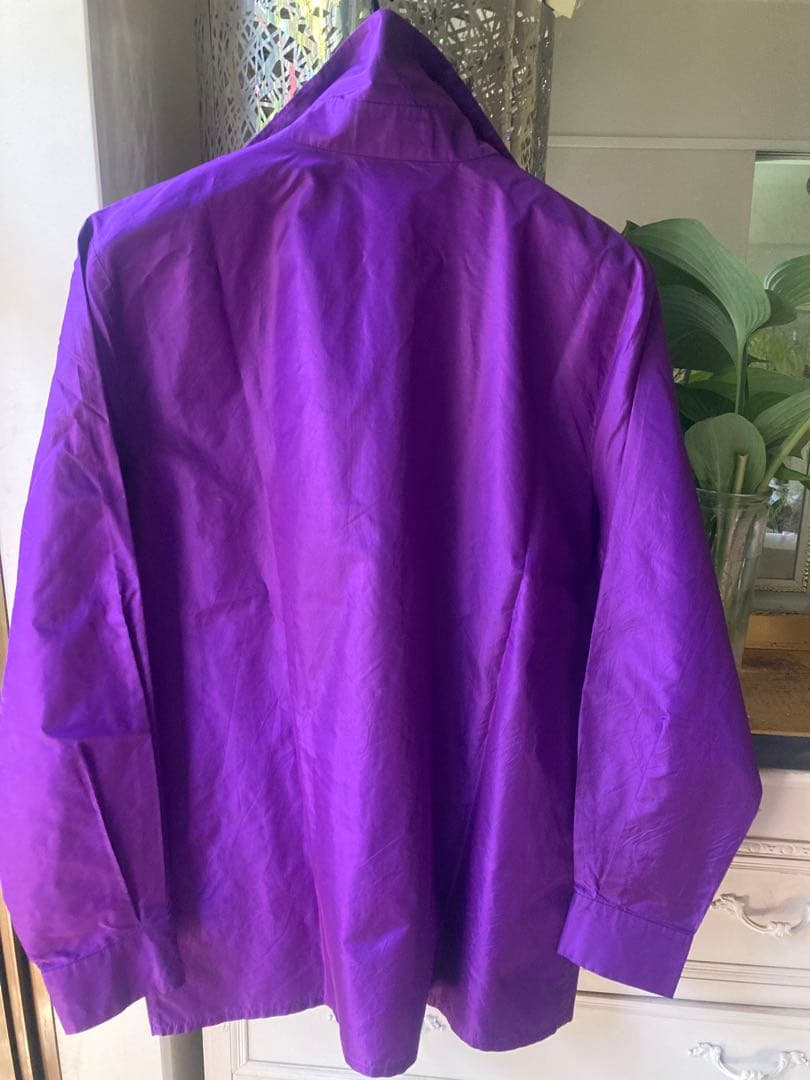 美品セリーヌ　シルクタフタオーバーサイズシャツ