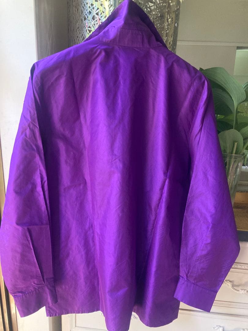 美品セリーヌ　シルクタフタオーバーサイズシャツ