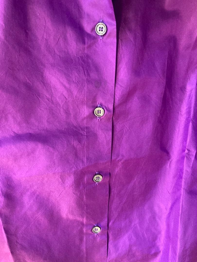 美品セリーヌ　シルクタフタオーバーサイズシャツ