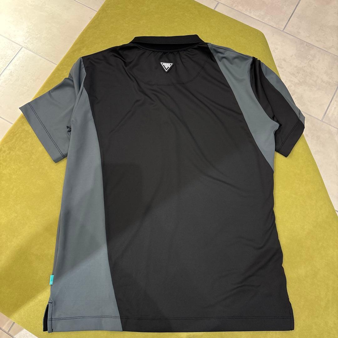 Gorurun バイカラーブロックミドルスムース ポロシャツ