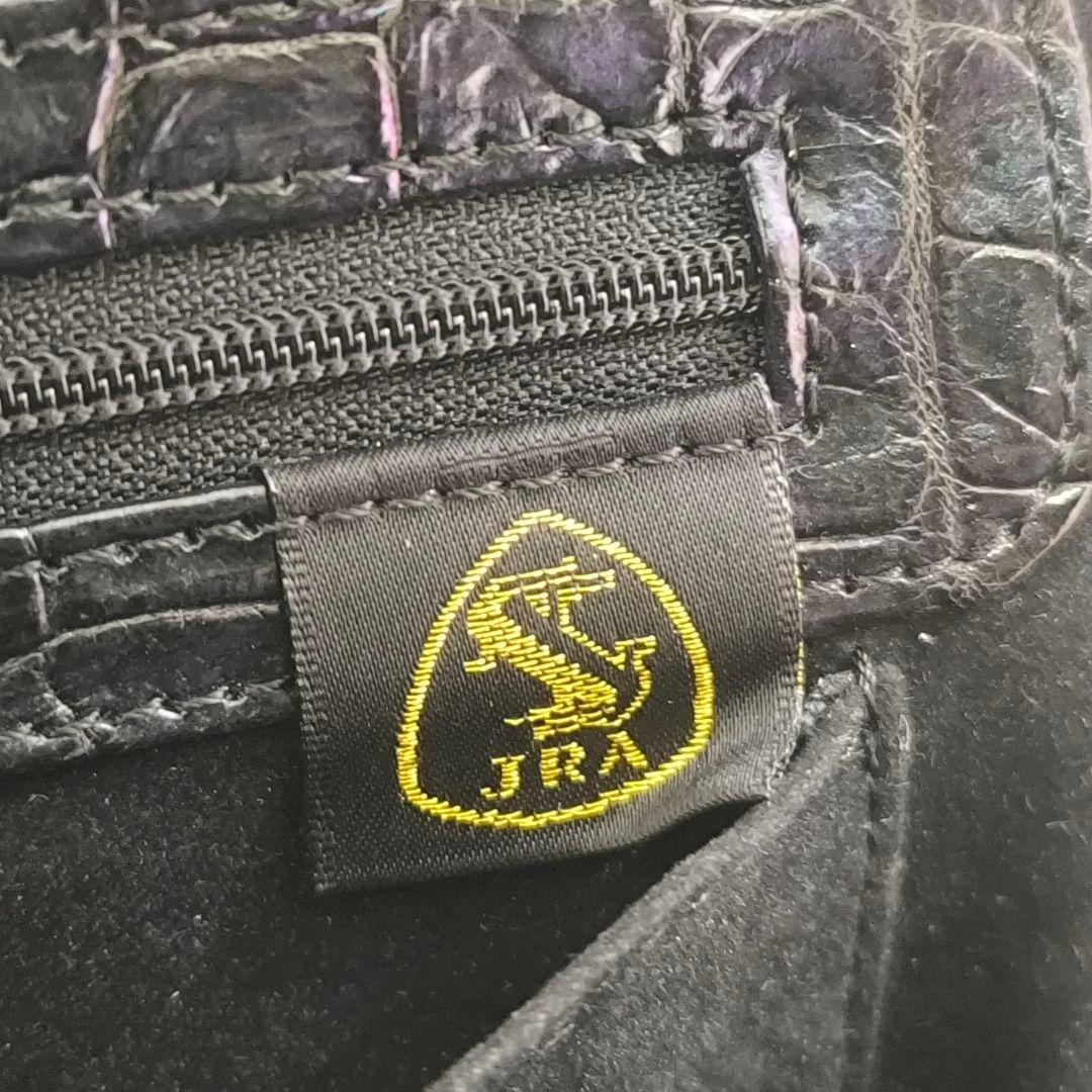 【クロコダイル】JRA認定 ワニ皮 ハンドバッグ クロコダイルレザー 本物 黒