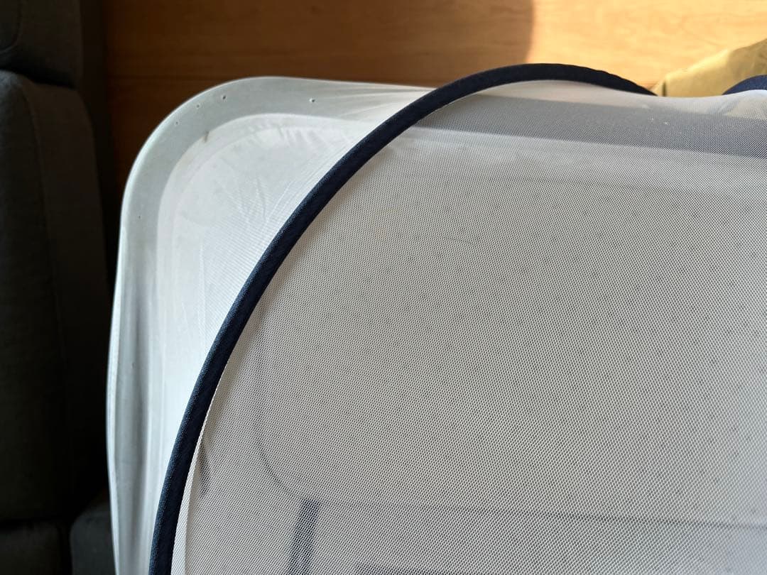 HZDMJ ベビーベッド グレー 星柄マットレス