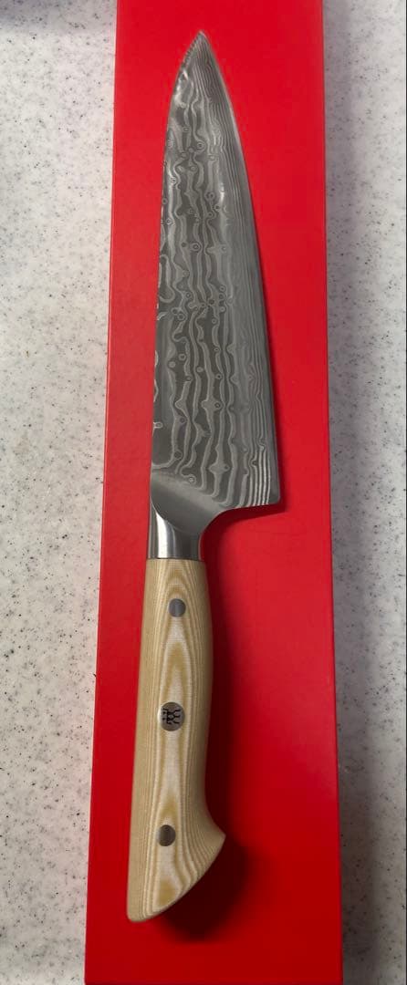 「ひろゆき」ヘンケルス　ダマスカス包丁、カンレン.キリ、刃渡り20㎝