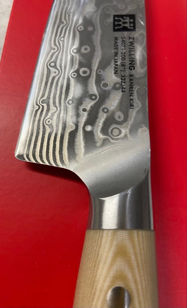 「ひろゆき」ヘンケルス　ダマスカス包丁、カンレン.キリ、刃渡り20㎝